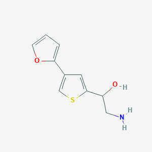 molecular formula C10H11NO2S B2651560 2-Amino-1-[4-(furan-2-yl)thiophen-2-yl]ethanol CAS No. 2380087-26-1