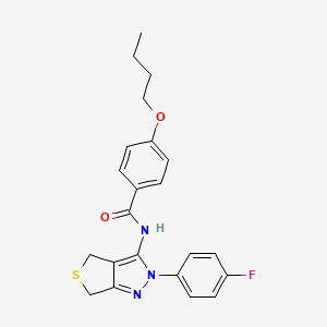 4-butoxy-N-(2-(4-fluorophenyl)-4,6-dihydro-2H-thieno[3,4-c]pyrazol-3-yl)benzamide