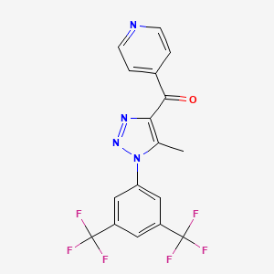 molecular formula C17H10F6N4O B2651572 {1-[3,5-bis(trifluoromethyl)phenyl]-5-methyl-1H-1,2,3-triazol-4-yl}(4-pyridinyl)methanone CAS No. 477847-94-2