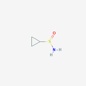 molecular formula C3H7NOS B2651578 Cyclopropanesulfinamide CAS No. 2137598-29-7