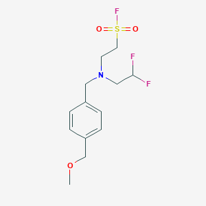 molecular formula C13H18F3NO3S B2651581 2-[2,2-Difluoroethyl-[[4-(methoxymethyl)phenyl]methyl]amino]ethanesulfonyl fluoride CAS No. 2411254-11-8