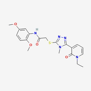 N-(2,5-dimethoxyphenyl)-2-((5-(1-ethyl-2-oxo-1,2-dihydropyridin-3-yl)-4-methyl-4H-1,2,4-triazol-3-yl)thio)acetamide