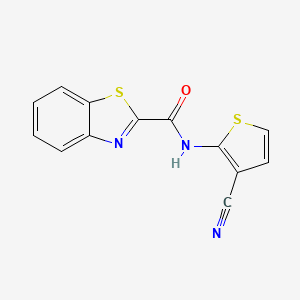 molecular formula C13H7N3OS2 B2651599 N-(3-cyanothiophen-2-yl)benzo[d]thiazole-2-carboxamide CAS No. 941937-87-7