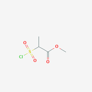 molecular formula C4H7ClO4S B2651601 Methyl 2-(chlorosulfonyl)propanoate CAS No. 20449-10-9