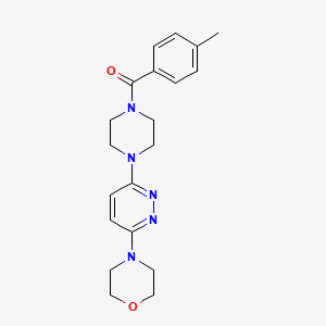 molecular formula C20H25N5O2 B2651602 (4-(6-Morpholinopyridazin-3-yl)piperazin-1-yl)(p-tolyl)methanone CAS No. 898406-71-8