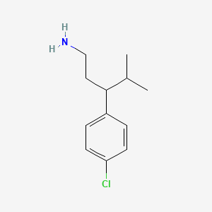 molecular formula C12H18ClN B2651606 3-(4-Chlorophenyl)-4-methylpentan-1-amine CAS No. 887833-50-3