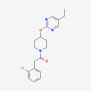 molecular formula C19H22ClN3O2 B2651610 2-(2-Chlorophenyl)-1-[4-(5-ethylpyrimidin-2-yl)oxypiperidin-1-yl]ethanone CAS No. 2380034-86-4