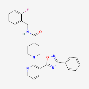 3-[2-(4-chlorobenzyl)-1,5-dioxo-1,2-dihydro[1,2,4]triazolo[4,3-a]quinazolin-4(5H)-yl]-N-cyclohexylpropanamide