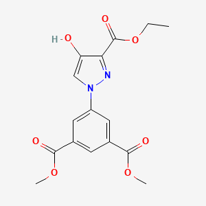 dimethyl 5-(3-(ethoxycarbonyl)-4-hydroxy-1H-pyrazol-1-yl)isophthalate