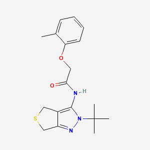 N-(2-tert-butyl-4,6-dihydrothieno[3,4-c]pyrazol-3-yl)-2-(2-methylphenoxy)acetamide