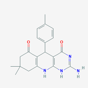 molecular formula C20H22N4O2 B265162 2-amino-8,8-dimethyl-5-(4-methylphenyl)-5,7,9,10-tetrahydro-1H-pyrimido[4,5-b]quinoline-4,6-dione 