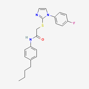 N-(4-butylphenyl)-2-((1-(4-fluorophenyl)-1H-imidazol-2-yl)thio)acetamide