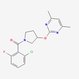 (2-Chloro-6-fluorophenyl)(3-((4,6-dimethylpyrimidin-2-yl)oxy)pyrrolidin-1-yl)methanone
