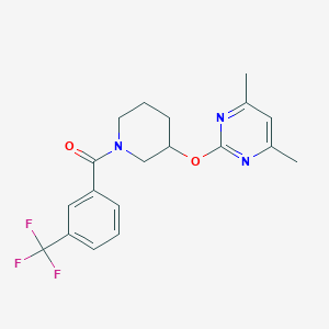 (3-((4,6-Dimethylpyrimidin-2-yl)oxy)piperidin-1-yl)(3-(trifluoromethyl)phenyl)methanone