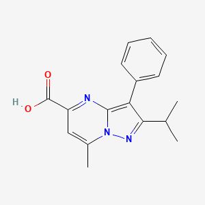 2-Isopropyl-7-methyl-3-phenylpyrazolo[1,5-a]pyrimidine-5-carboxylic acid
