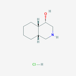 molecular formula C9H18ClNO B2651671 (4S,4As,8aR)-1,2,3,4,4a,5,6,7,8,8a-decahydroisoquinolin-4-ol;hydrochloride CAS No. 2490314-37-7