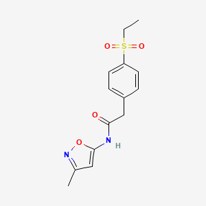 2-(4-(ethylsulfonyl)phenyl)-N-(3-methylisoxazol-5-yl)acetamide