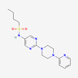 molecular formula C17H24N6O2S B2651677 N-(2-(4-(pyridin-2-yl)piperazin-1-yl)pyrimidin-5-yl)butane-1-sulfonamide CAS No. 1428353-07-4