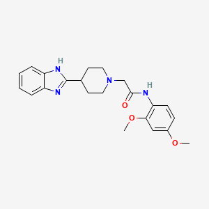 molecular formula C22H26N4O3 B2651680 2-(4-(1H-苯并[d]咪唑-2-基)哌啶-1-基)-N-(2,4-二甲氧基苯基)乙酰胺 CAS No. 887214-69-9