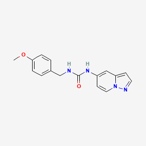 molecular formula C16H16N4O2 B2651685 1-(4-Methoxybenzyl)-3-(pyrazolo[1,5-a]pyridin-5-yl)urea CAS No. 2034403-59-1