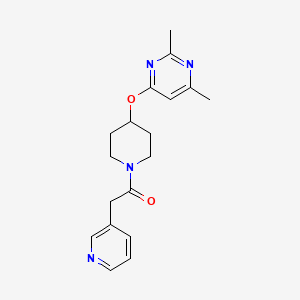 molecular formula C18H22N4O2 B2651686 1-(4-((2,6-Dimethylpyrimidin-4-yl)oxy)piperidin-1-yl)-2-(pyridin-3-yl)ethanone CAS No. 2034431-77-9
