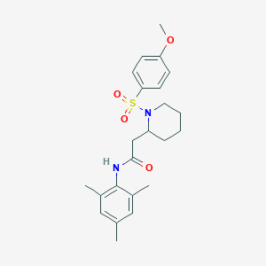 molecular formula C23H30N2O4S B2651695 N-间甲苯基-2-(1-((4-甲氧苯基)磺酰基)哌啶-2-基)乙酰胺 CAS No. 941991-27-1