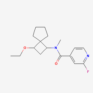 molecular formula C17H23FN2O2 B2651701 N-{3-ethoxyspiro[3.4]octan-1-yl}-2-fluoro-N-methylpyridine-4-carboxamide CAS No. 1356703-91-7