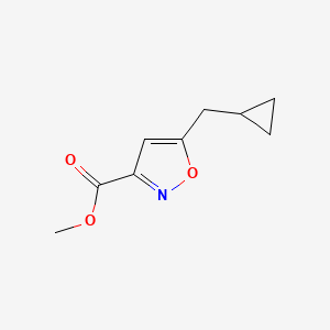 molecular formula C9H11NO3 B2651714 Methyl 5-(cyclopropylmethyl)-1,2-oxazole-3-carboxylate CAS No. 2309456-83-3
