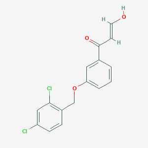 molecular formula C16H12Cl2O3 B2651722 (E)-1-{3-[(2,4-二氯苄基)氧基]苯基}-3-羟基-2-丙烯-1-酮 CAS No. 478046-76-3