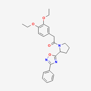 5-{1-[(3,4-Diethoxyphenyl)acetyl]pyrrolidin-2-yl}-3-phenyl-1,2,4-oxadiazole