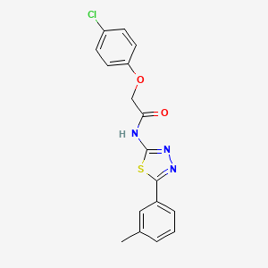 2-(4-chlorophenoxy)-N-[5-(3-methylphenyl)-1,3,4-thiadiazol-2-yl]acetamide
