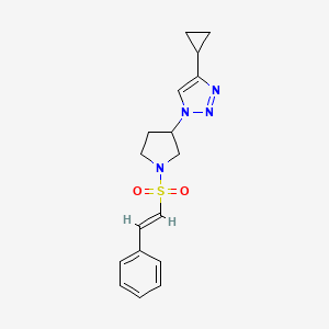 (E)-4-cyclopropyl-1-(1-(styrylsulfonyl)pyrrolidin-3-yl)-1H-1,2,3-triazole