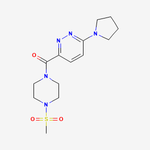 (4-(Methylsulfonyl)piperazin-1-yl)(6-(pyrrolidin-1-yl)pyridazin-3-yl)methanone