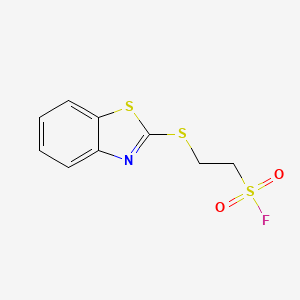 molecular formula C9H8FNO2S3 B2651758 2-(1,3-Benzothiazol-2-ylsulfanyl)ethanesulfonyl fluoride CAS No. 201160-36-3