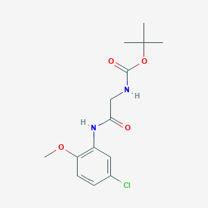 molecular formula C14H19ClN2O4 B2651761 tert-butyl N-[2-(5-chloro-2-methoxyanilino)-2-oxoethyl]carbamate CAS No. 1024396-69-7
