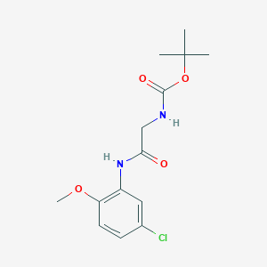 molecular formula C14H19ClN2O4 B2651761 叔丁基N-[2-(5-氯-2-甲氧基苯胺基)-2-氧代乙基]氨基甲酸酯 CAS No. 1024396-69-7