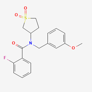 N-(1,1-dioxidotetrahydrothiophen-3-yl)-2-fluoro-N-(3-methoxybenzyl)benzamide