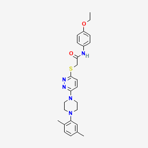 2-((6-(4-(2,5-dimethylphenyl)piperazin-1-yl)pyridazin-3-yl)thio)-N-(4-ethoxyphenyl)acetamide