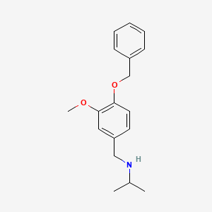 molecular formula C18H23NO2 B2651768 {[4-(Benzyloxy)-3-methoxyphenyl]methyl}(propan-2-yl)amine CAS No. 940194-22-9