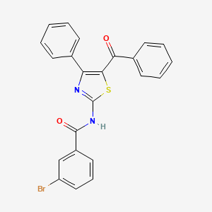 molecular formula C23H15BrN2O2S B2651772 N-(5-苯甲酰基-4-苯基-1,3-噻唑-2-基)-3-溴苯甲酰胺 CAS No. 312606-02-3