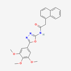 2-naphthalen-1-yl-N-[5-(3,4,5-trimethoxyphenyl)-1,3,4-oxadiazol-2-yl]acetamide