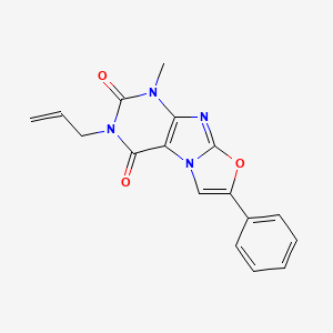 molecular formula C17H14N4O3 B2651779 3-allyl-1-methyl-7-phenyloxazolo[2,3-f]purine-2,4(1H,3H)-dione CAS No. 899947-58-1
