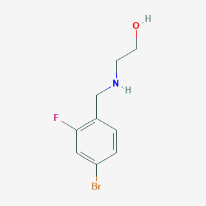 2-{[(4-Bromo-2-fluorophenyl)methyl]amino}ethanol