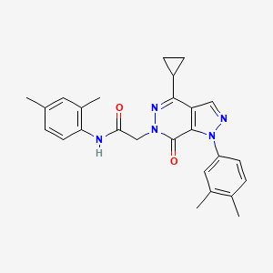 2-(4-cyclopropyl-1-(3,4-dimethylphenyl)-7-oxo-1H-pyrazolo[3,4-d]pyridazin-6(7H)-yl)-N-(2,4-dimethylphenyl)acetamide