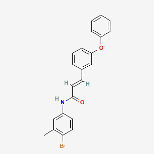 (E)-N-(4-bromo-3-methylphenyl)-3-(3-phenoxyphenyl)-2-propenamide