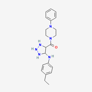N-(4-ethylphenyl)-4-(4-phenylpiperazine-1-carbonyl)-1H-1,2,3-triazol-5-amine