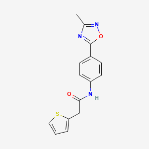 N-(4-(3-methyl-1,2,4-oxadiazol-5-yl)phenyl)-2-(thiophen-2-yl)acetamide