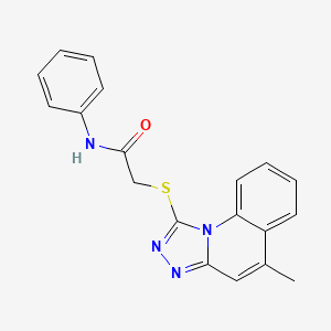 2-[(5-methyl[1,2,4]triazolo[4,3-a]quinolin-1-yl)sulfanyl]-N-phenylacetamide