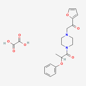 1-(4-(2-(Furan-2-yl)-2-oxoethyl)piperazin-1-yl)-2-phenoxypropan-1-one oxalate