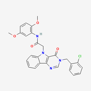 2-(3-(2-chlorobenzyl)-4-oxo-3H-pyrimido[5,4-b]indol-5(4H)-yl)-N-(2,5-dimethoxyphenyl)acetamide